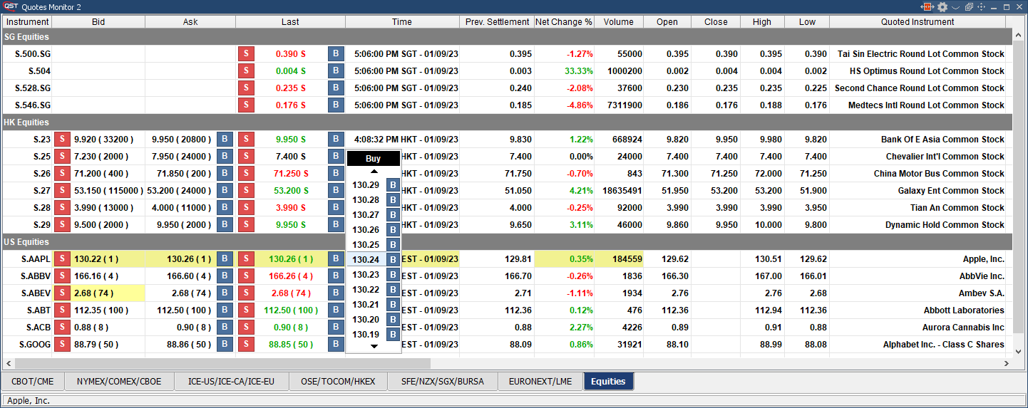 QST Professional With Exportable Live Quote Link To Excel Spreadsheet