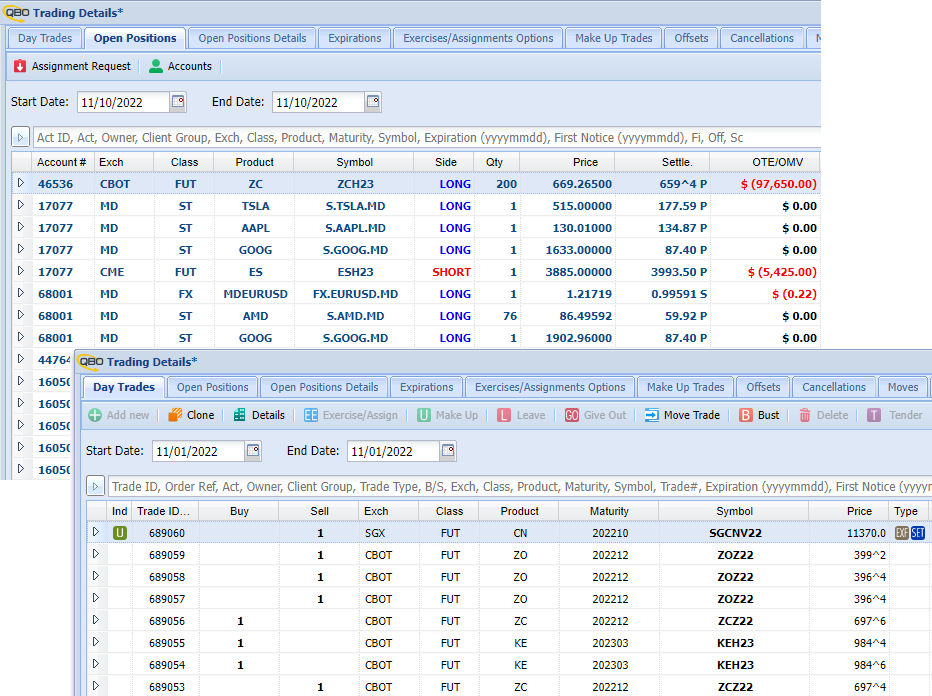 Quick Back Office Real-time margins, cash deposit, commissions